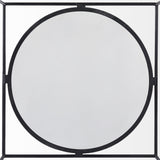 36" White And Black Genuine Marble And Metal Square Coffee Table - Homeroots - Flyclothing LLC