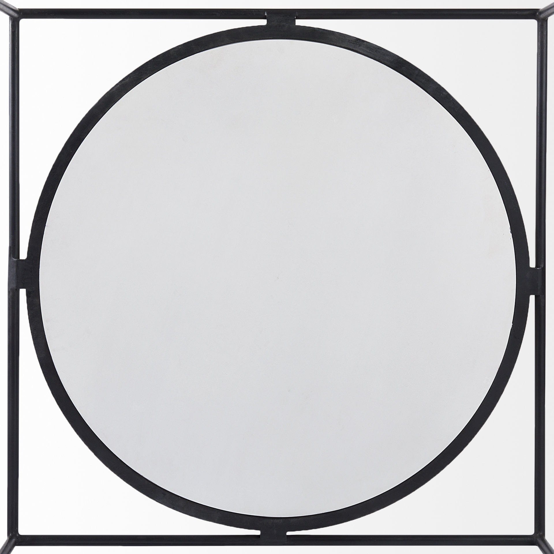 36" White And Black Genuine Marble And Metal Square Coffee Table - Homeroots - Flyclothing LLC