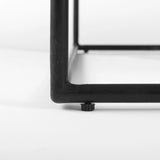 36" White And Black Genuine Marble And Metal Square Coffee Table - Homeroots - Flyclothing LLC