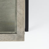 42" Gray And Black Glass And Metal Square Coffee Table With Shelf - Homeroots - Flyclothing LLC