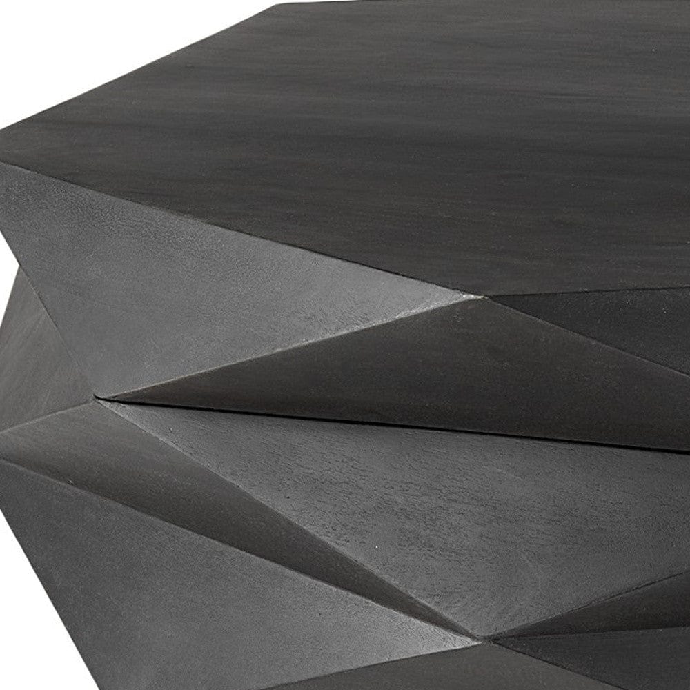 48" Black Octagon Coffee Table - Homeroots