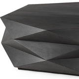 48" Black Octagon Coffee Table - Homeroots