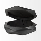 48" Black Octagon Coffee Table - Homeroots