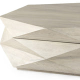 48" Natural Solid Wood Hexagon Lift Top Coffee Table - Homeroots - Flyclothing LLC