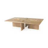 34" Natural Rectangular Coffee Table - Homeroots - Flyclothing LLC
