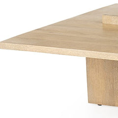 34" Natural Rectangular Coffee Table - Homeroots