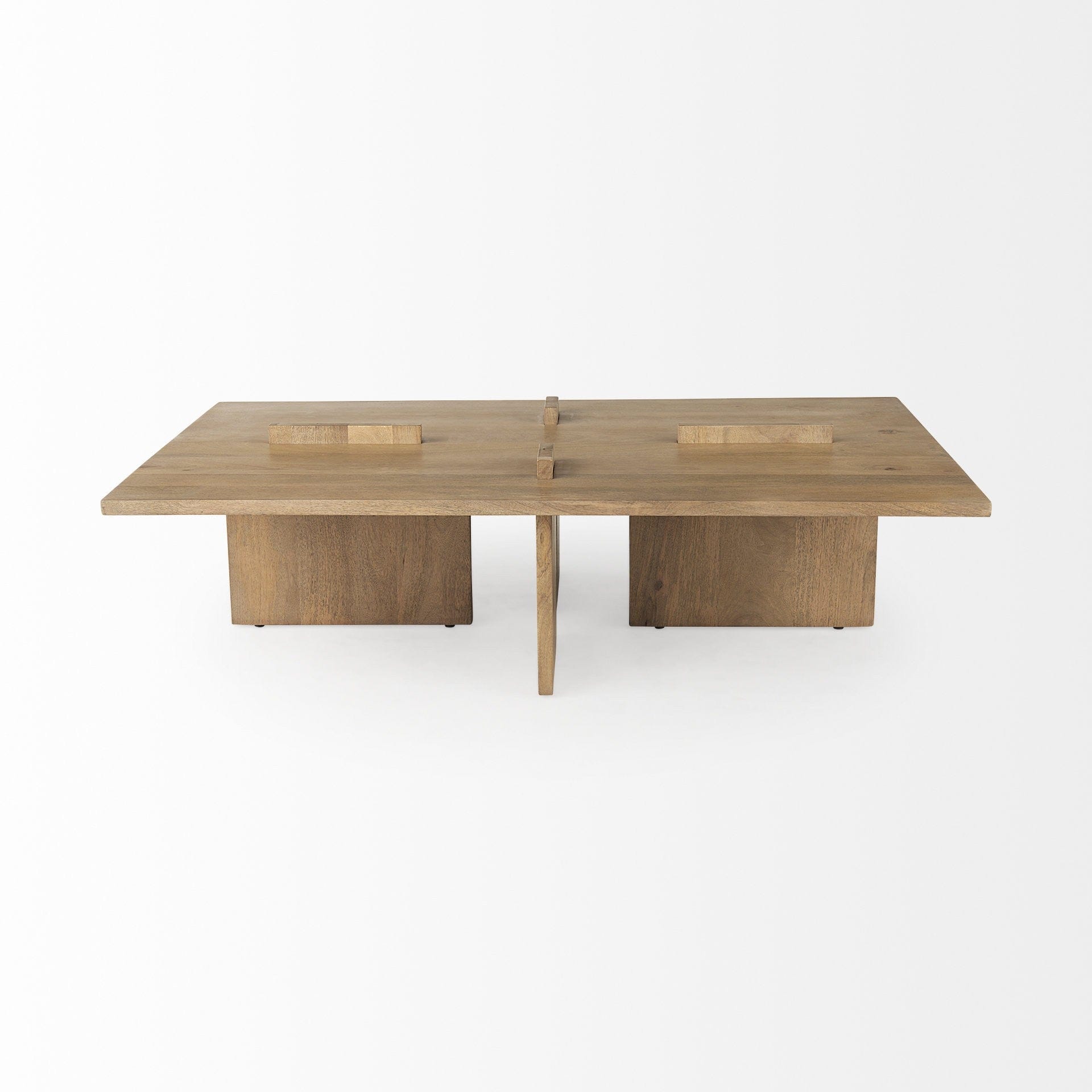 34" Natural Rectangular Coffee Table - Homeroots - Flyclothing LLC