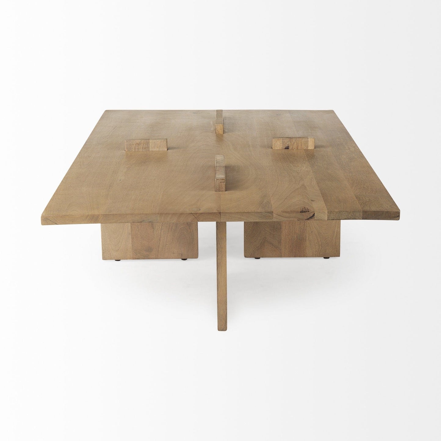34" Natural Rectangular Coffee Table - Homeroots - Flyclothing LLC