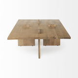 34" Natural Rectangular Coffee Table - Homeroots