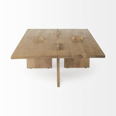 34" Natural Rectangular Coffee Table - Homeroots