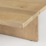 34" Natural Rectangular Coffee Table - Homeroots - Flyclothing LLC