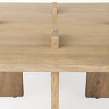 34" Natural Rectangular Coffee Table - Homeroots