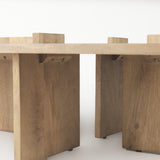 34" Natural Rectangular Coffee Table - Homeroots - Flyclothing LLC
