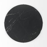 48" Black And Gold Genuine Marble And Iron Round Coffee Table - Homeroots - Flyclothing LLC