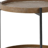 19" Brown Solid Wood Round End Table - Homeroots - Flyclothing LLC