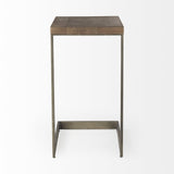 26" Brown Solid and Manufactured Wood Square End Table - Homeroots