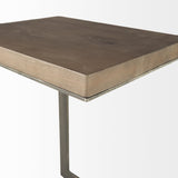 26" Brown Solid and Manufactured Wood Square End Table - Homeroots - Flyclothing LLC
