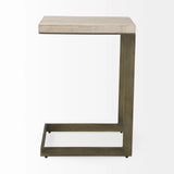 26" Beige Solid Wood Square End Table - Homeroots