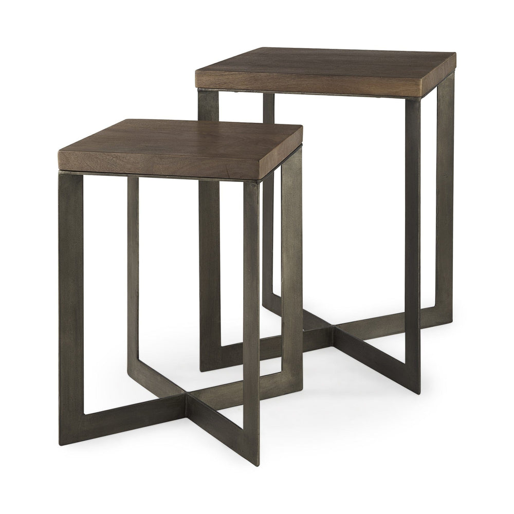 26" Brown Solid Wood Square End Table - Homeroots