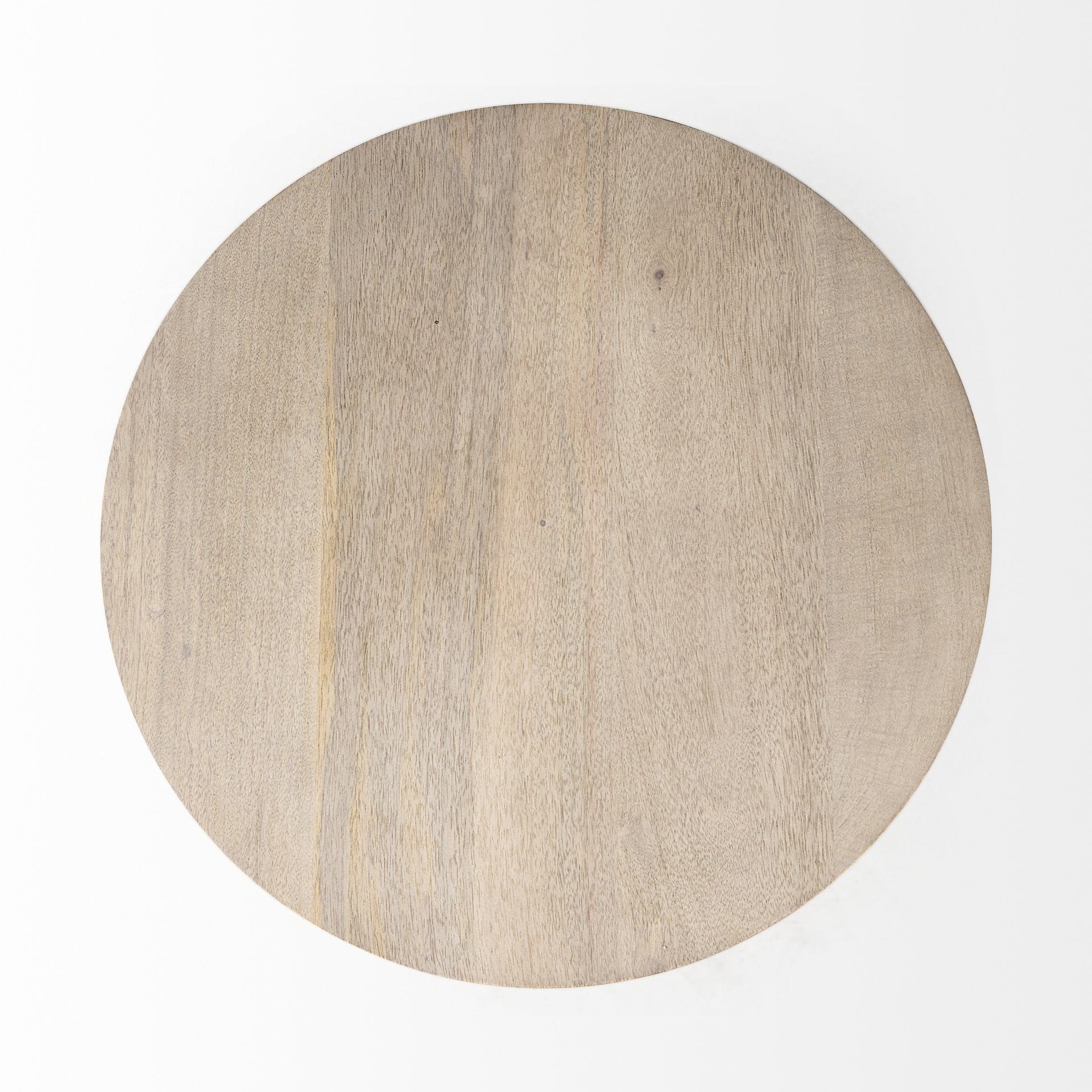 24" Beige Solid and Manufactured Wood Round End Table - Homeroots - Flyclothing LLC