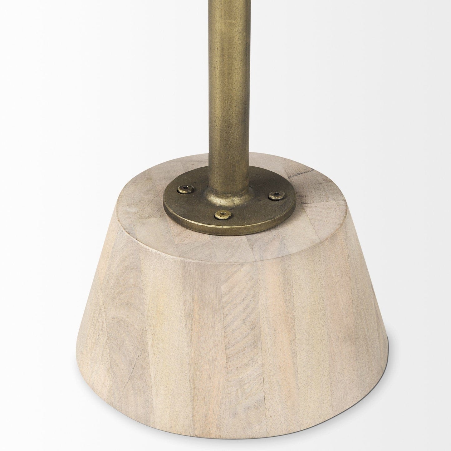24" Beige Solid and Manufactured Wood Round End Table - Homeroots - Flyclothing LLC