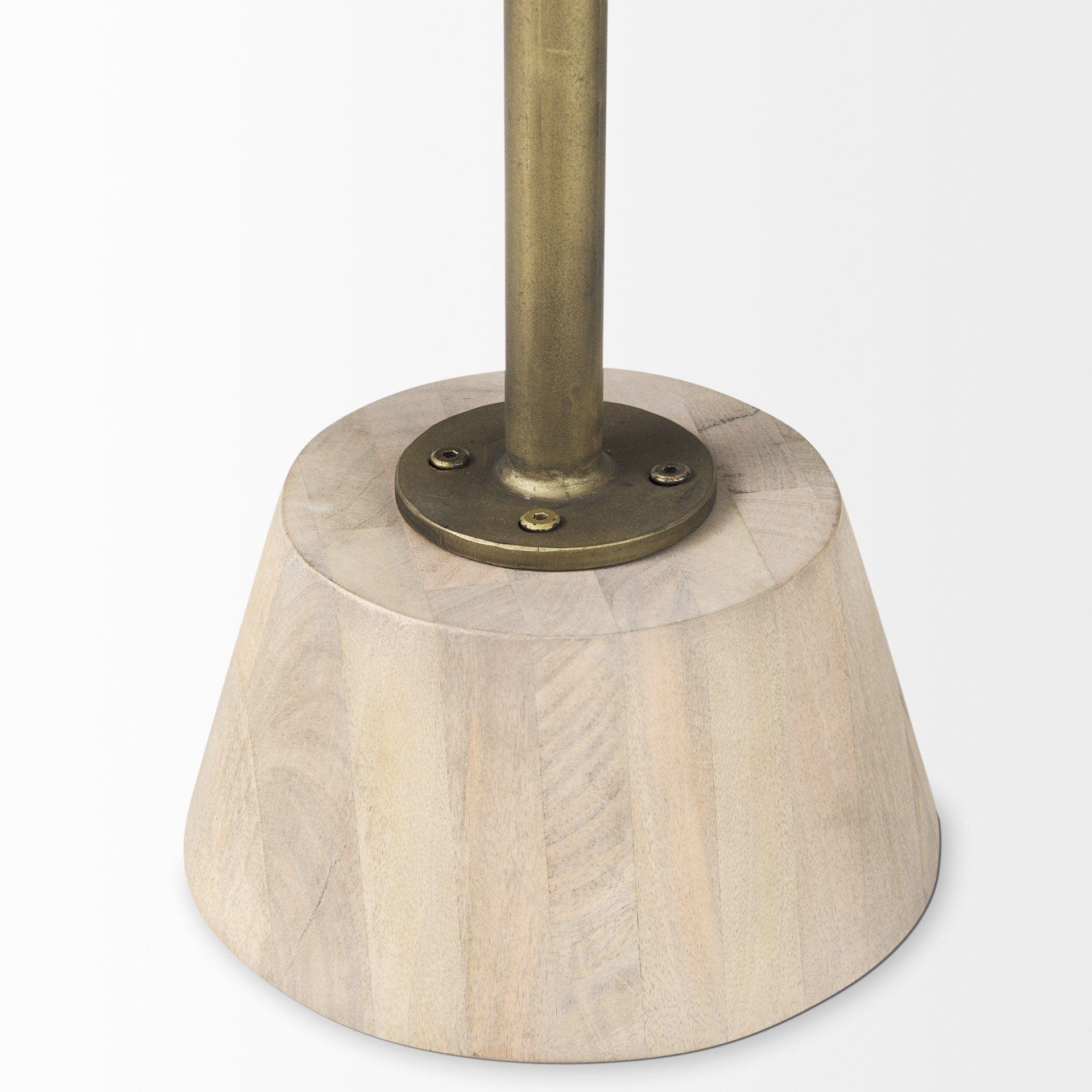 24" Beige Solid and Manufactured Wood Round End Table - Homeroots - Flyclothing LLC