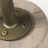 24" Beige Solid and Manufactured Wood Round End Table - Homeroots