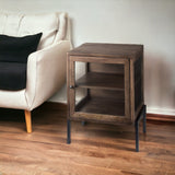 24" Brown Solid Wood Square End Table - Homeroots - Flyclothing LLC