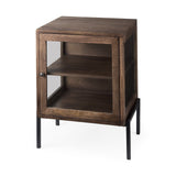 24" Brown Solid Wood Square End Table - Homeroots