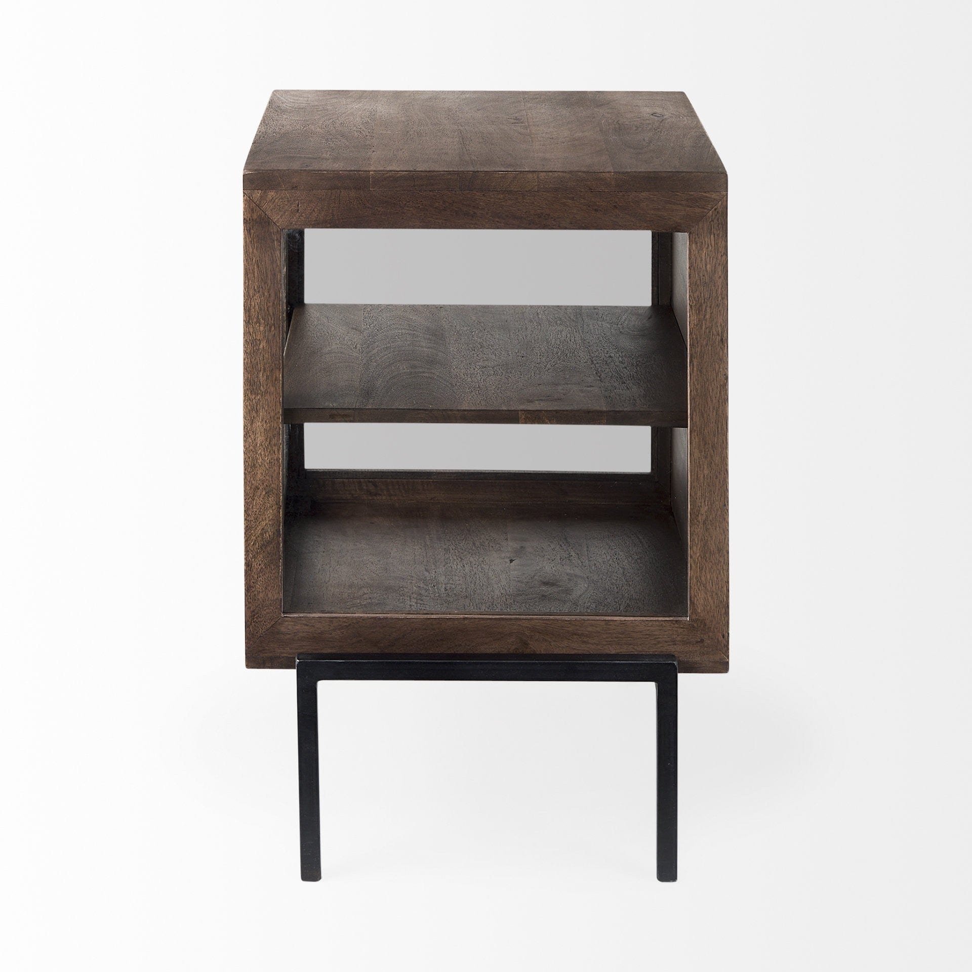 24" Brown Solid Wood Square End Table - Homeroots - Flyclothing LLC