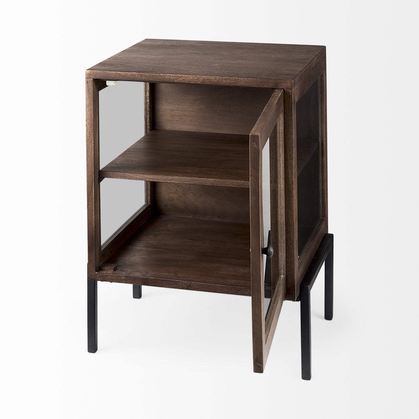 24" Brown Solid Wood Square End Table - Homeroots - Flyclothing LLC