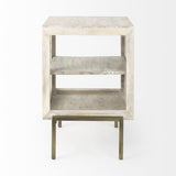 24" Beige Solid Wood Square End Table - Homeroots