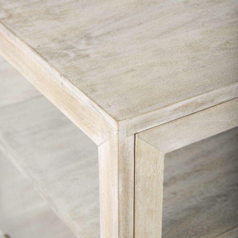 24" Beige Solid Wood Square End Table - Homeroots