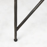 24" Bronze And White Marble Square End Table - Homeroots - Flyclothing LLC