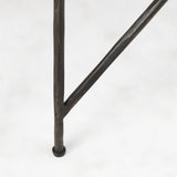 24" Bronze And White Marble Square End Table - Homeroots