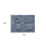 4' X 5' Gray Shag Power Loom Non Skid Area Rug - Homeroots - Flyclothing LLC