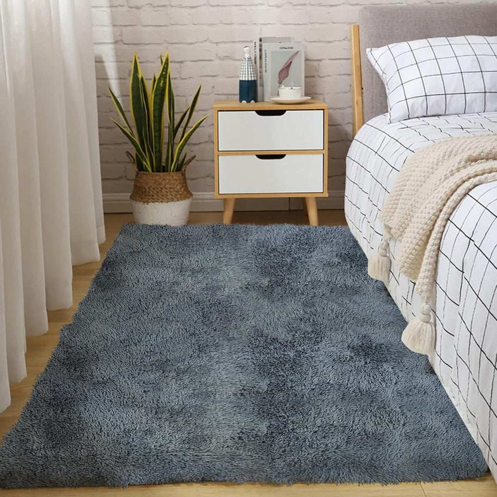 5' X 7' Gray Shag Non Skid Area Rug - Homeroots - Flyclothing LLC