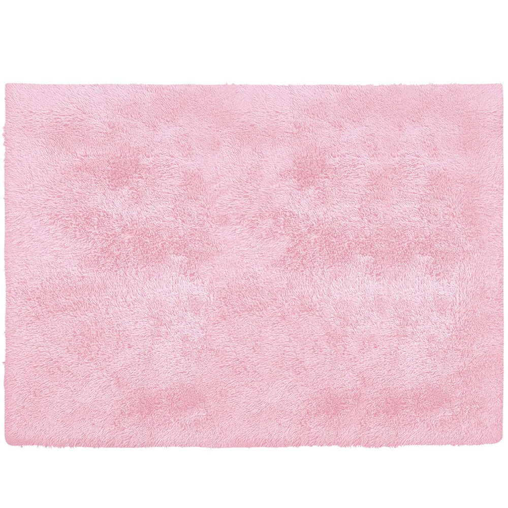 4' X 5' Pink Shag Power Loom Area Rug - Homeroots - Flyclothing LLC