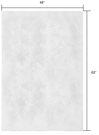 4' X 5' White Power Loom Area Rug - Homeroots - Flyclothing LLC