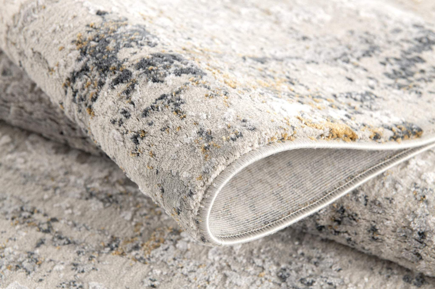 4' X 6' Gray and Ivory Abstract Power Loom Area Rug - Homeroots - Flyclothing LLC