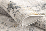 4' X 6' Gray and Ivory Abstract Power Loom Area Rug - Homeroots - Flyclothing LLC