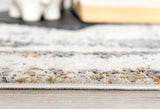 4' X 6' Gray and Ivory Abstract Power Loom Area Rug - Homeroots - Flyclothing LLC
