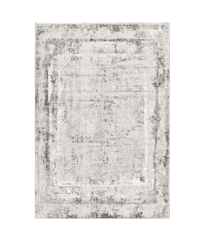 4' X 6' Gray and Ivory Abstract Power Loom Area Rug - Homeroots - Flyclothing LLC