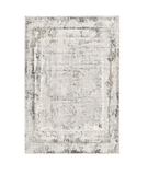 4' X 6' Gray and Ivory Abstract Power Loom Area Rug - Homeroots