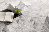 4' X 6' Gray and Ivory Abstract Power Loom Area Rug - Homeroots - Flyclothing LLC