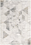4' X 6' Gray and Ivory Abstract Power Loom Area Rug - Homeroots