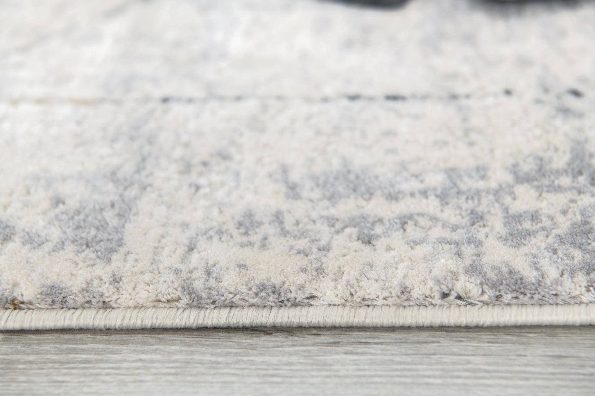 8' X 11' Gray and Ivory Abstract Power Loom Area Rug