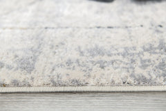 8' X 11' Gray and Ivory Abstract Power Loom Area Rug