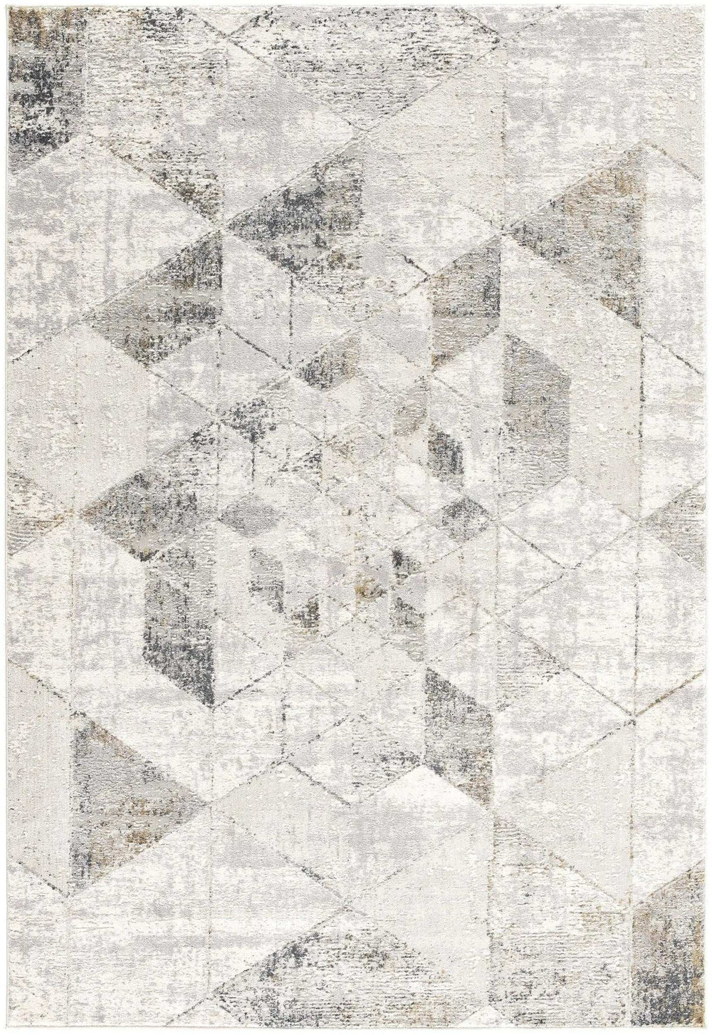 8' X 11' Gray and Ivory Abstract Power Loom Area Rug - Homeroots - Flyclothing LLC