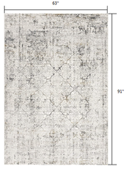 5' X 7' Gray and Ivory Abstract Area Rug